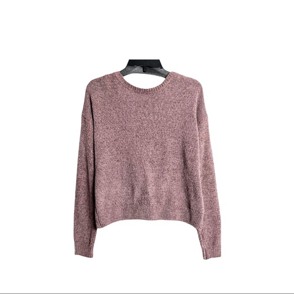 NWT Sugar Moon Winter Plum Sweater With Fixed Lace & Twist Front - Picture 5 of 14